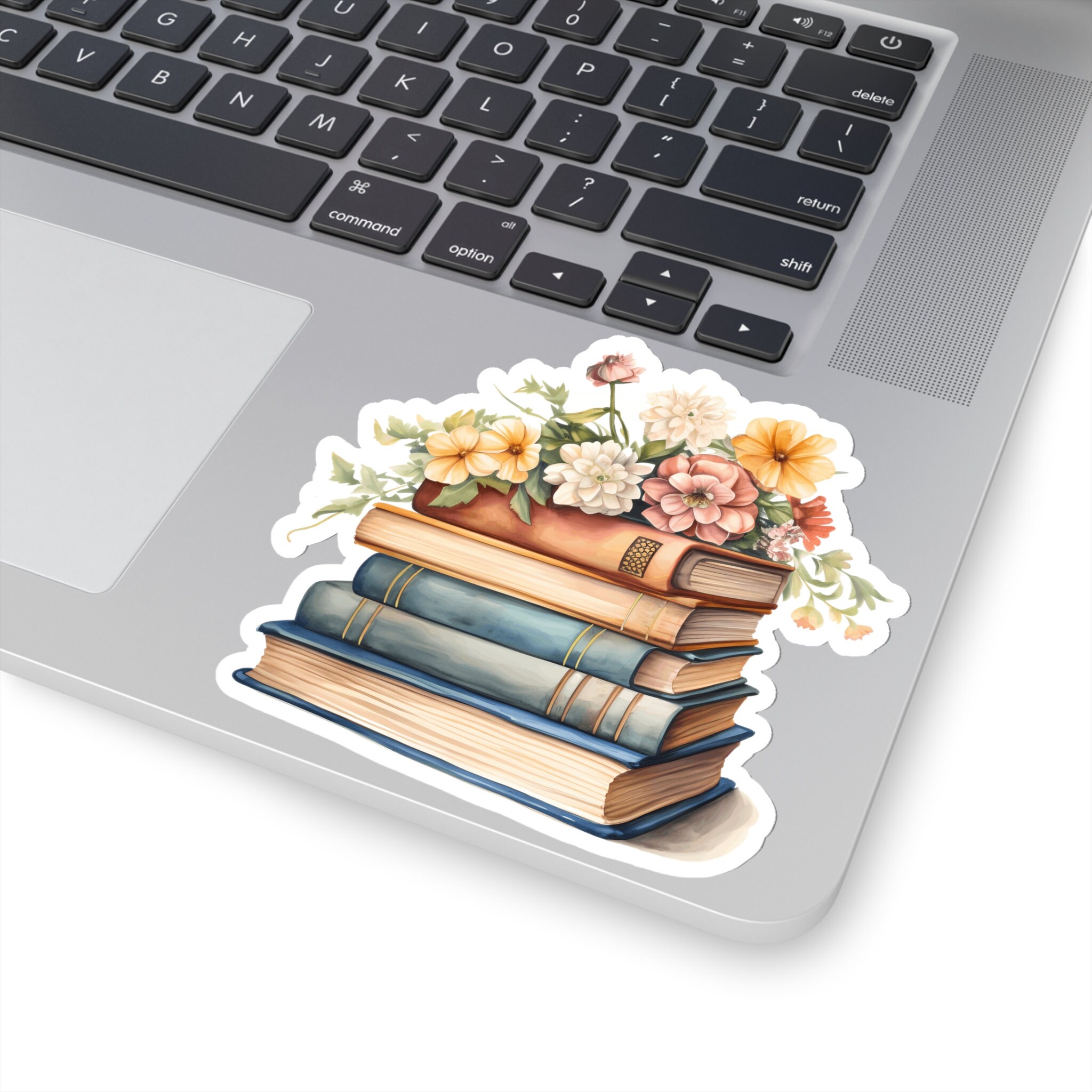 Boock Sticker Book Stack Sticker in Watercolor Style | Bookish Sticker | Reading ...