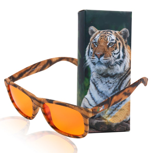 Polarized Tiger Sunglasses For Women & Men – Save Your Eyes - Save Tigers + the Planet - Trendy Mirrored Sun Glasses with UV Protection