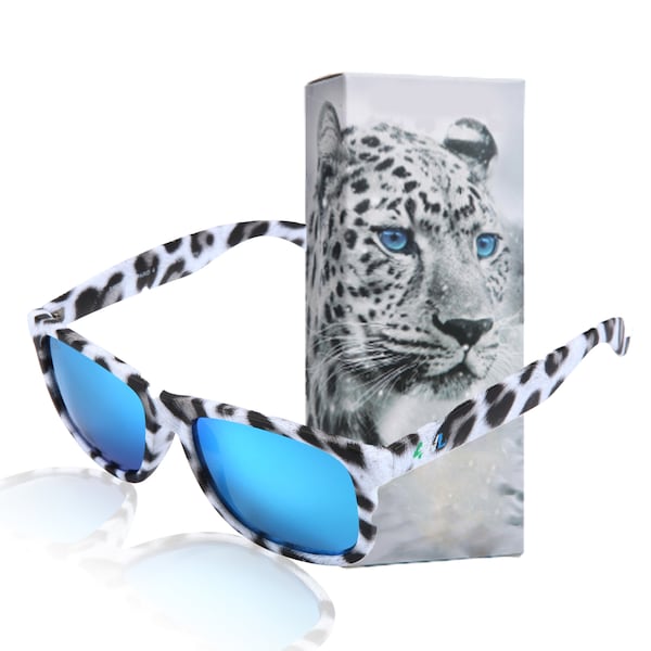 Polarized Sunglasses For Women & Men – Save Your Eyes - Save The Snow Leopard - Trendy Mirrored Sun Glasses with UV Protection