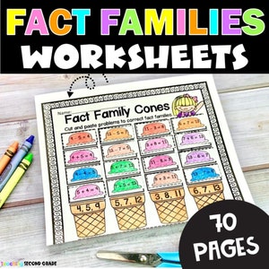 45 pagina's optellen aftrekken wiskundige werkbladen bundel afdrukbare wiskundige activiteiten 1e 2e 3e graad wiskunde Flashcards feit Families Thuisonderwijs