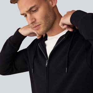 Men's Zip up Hoodie Jacket Plain Full Zipper Hooded - Etsy