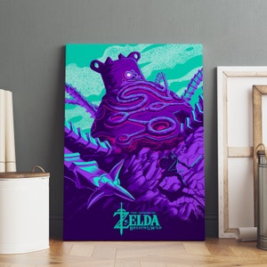 The Legend of Zelda Poster, Breath of the Wilds Wandkunst, Gerollte Leinwand, Spiel Poster Geschenk