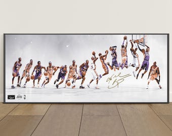 Kobe Bryant Timeline Poster | Black Mamba Wall Art | Basketball Legend Print