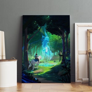The Legend of Zelda Poster, Breath of the Wilds Wandkunst, Gerollte Leinwand, Spiel Poster Geschenk