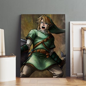 The Legend of Zelda Poster, Breath of the Wilds Wandkunst, Gerollte Leinwand, Spiel Poster Geschenk