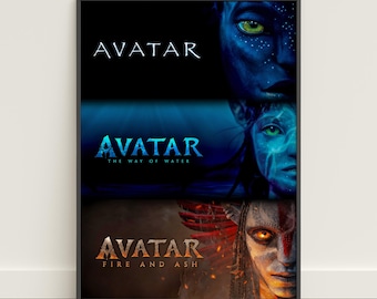 Avatar Trilogy Poster | Avatar Fire and Ash Wall Art | Movie Canvas Print