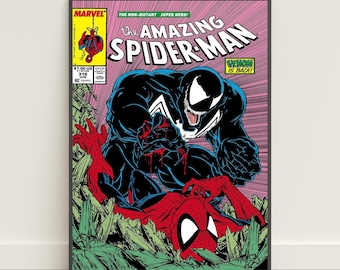 Spiderman Comic Book Covers Poster | Peter Parker Wall Art | Movie Canvas Print #4