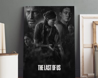 The Last of Us Poster, Ellie Wall Art, Premium Canvas Print, Game Fan Gift, Frame Option Available