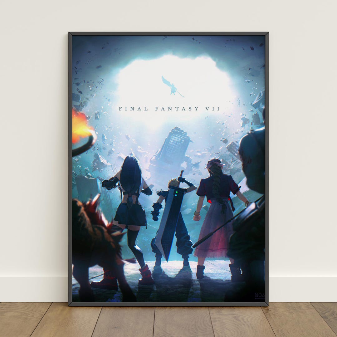 final-fantasy-vii-poster-cloud-strife-wall-art-game-canvas-print