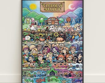 Stardew Valley Poster | Farm Life Wall Art | Game Canvas Print