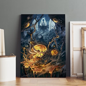 Hollow Knight-poster, hallownest-muurkunst, premium canvasprint, gamefan cadeau, lijstoptie beschikbaar