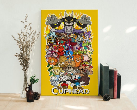 Cuphead Poster Speedrun Cuphead Poster Wall Art Sticky Poster