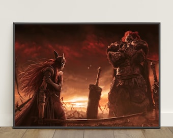 Elden Game Poster | Malenia Blade of Miquella Wall Art | Game Canvas Print #3