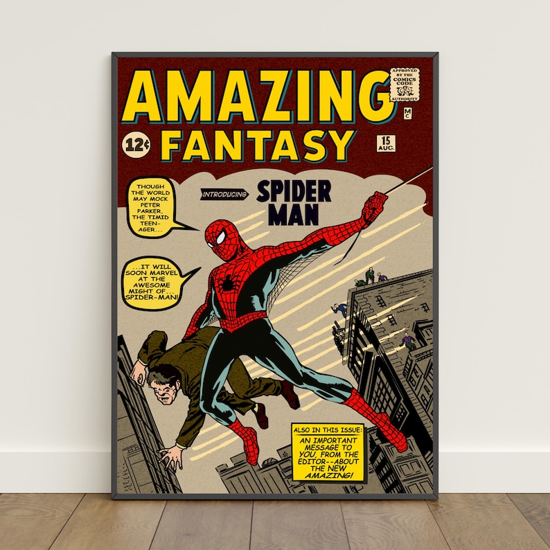 Spiderman Comic Book Covers Poster | Peter Parker Wall Art | Movie ...