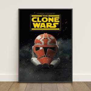 Star Wars Poster | Clone Wars Helmets Wall Art | Movie Canvas Print