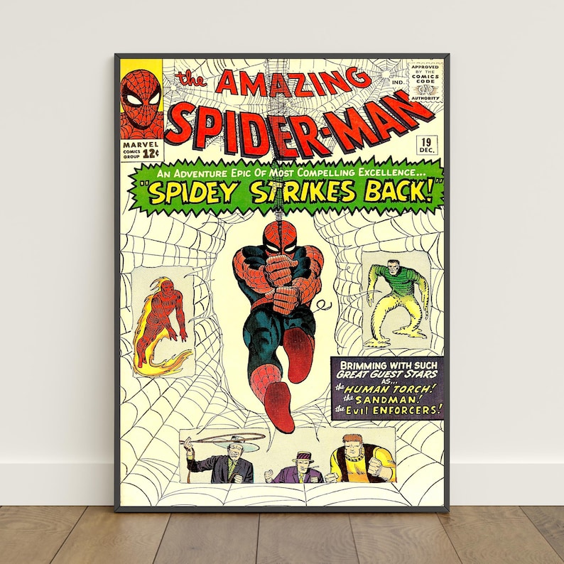 Spiderman Comic Book Covers Poster | Peter Parker Wall Art | Movie ...