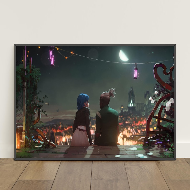 Arcane Poster | Jinx and Ekko Love Wall Art | TV Show Canvas Print #7 ...