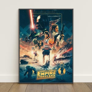 Star Wars Empire Strikes Back Poster | Luke Skywalker Wall Art | Movie Canvas Print