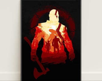 God of War Poster | Kratos & Atreus Wall Art | Game Canvas Print #5