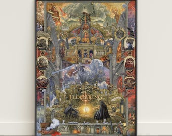 Elden Game Poster | Malenia Blade of Miquella Wall Art | Game Canvas Print