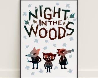 Póster de Night in the Woods / Arte mural de Mae Borowski / Lienzo impreso del juego n.° 4