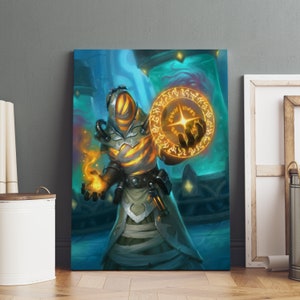 Póster de Hearthstone, arte mural de Zerek, impresión en lienzo enrollado, póster de juego para regalo