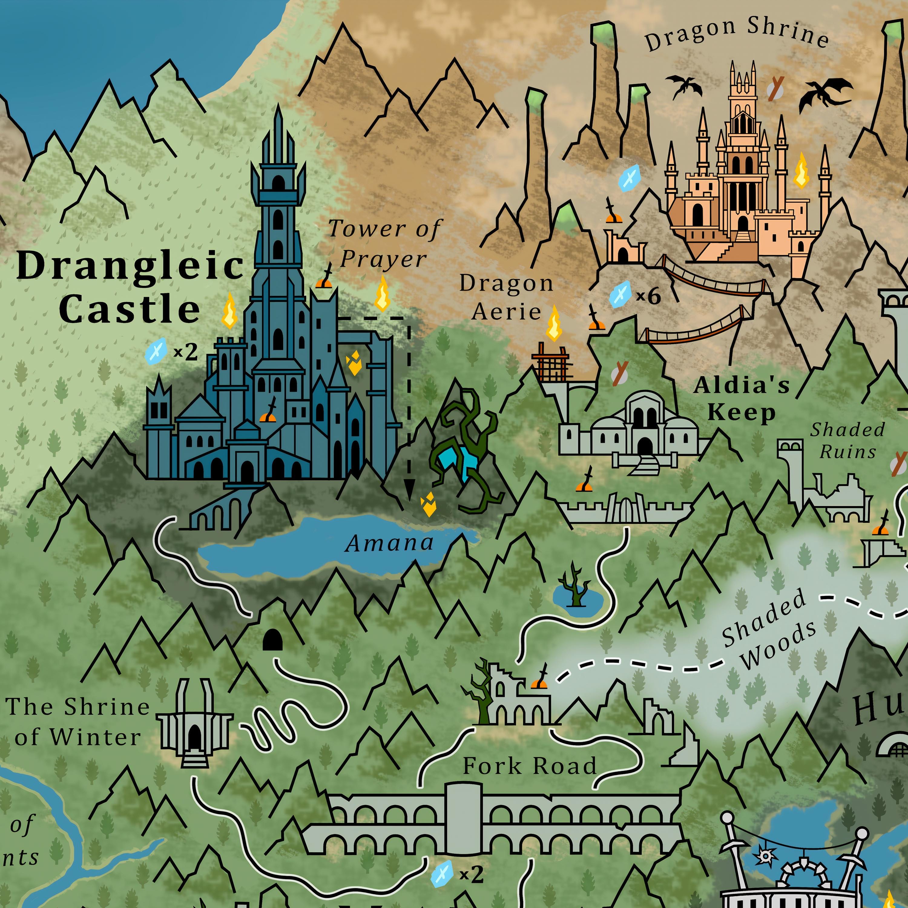 Dark Souls Map Poster | Drangleic Wall Art | Game Canvas Print - Etsy