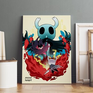 Hollow Knight-poster, hallownest-muurkunst, premium canvasprint, gamefan cadeau, lijstoptie beschikbaar
