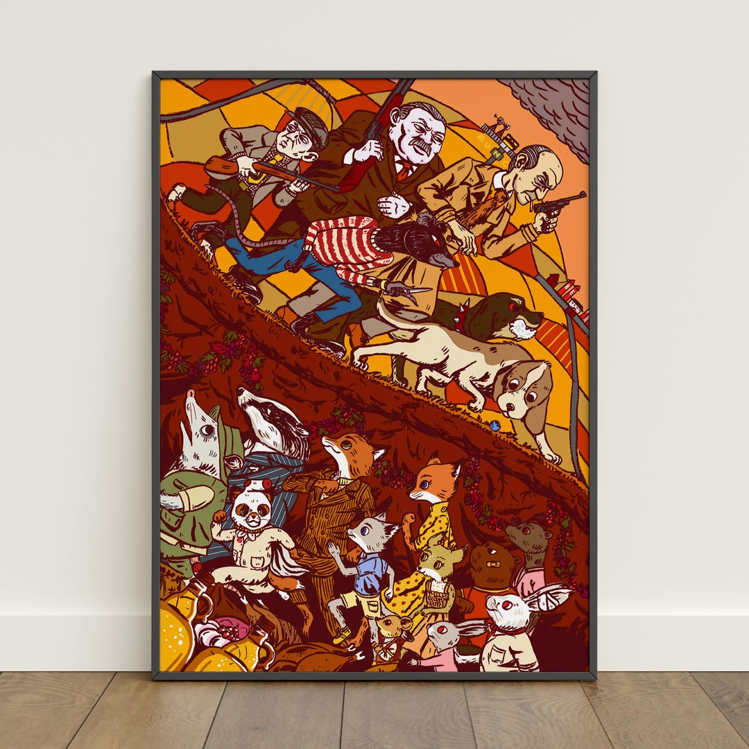 Fantastic Mr. Fox Poster | Mrs. Fox Wall Art | Movie Canvas Print #2 - Etsy