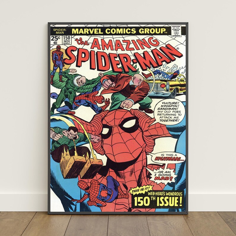Spiderman Comic Book Covers Poster | Peter Parker Wall Art | Movie ...