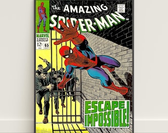 Spiderman Comic Book Covers Poster | Peter Parker Wall Art | Movie Canvas Print #2