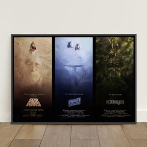 Star Wars Poster | Luke Skywalker Wall Art | Movie Canvas Print