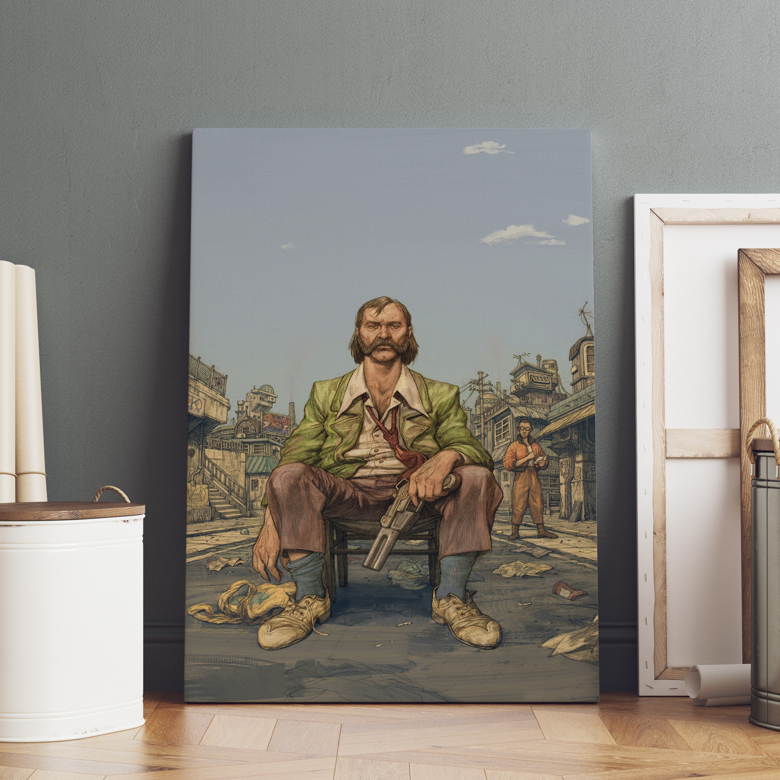 Disco Elysium Poster, Revachol Wall Art, Premium Canvas Print, Game Fan Gift, Frame Option Available