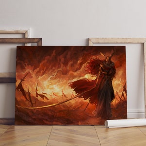 Elden Ring Poster, Malenia, Blade von Miquella, Kunst, Gerollt Leinwand, Spiel Poster Geschenk