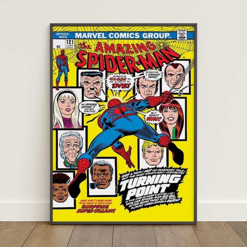 Spiderman Comic Book Covers Poster | Peter Parker Wall Art | Movie ...