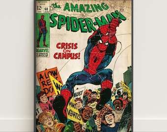 Spiderman Comic Book Covers Poster | Peter Parker Wall Art | Movie Canvas Print #5