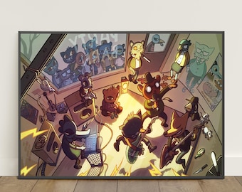 Póster de Night in the Woods / Arte mural de Mae Borowski / Lienzo impreso del juego n.° 2