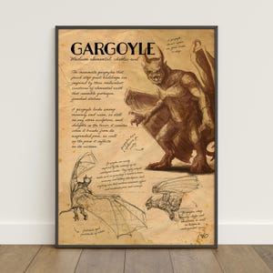 Dungeons & Dragons Monster Poster | Beholder Wall Art | Game Canvas Print Gargoyle