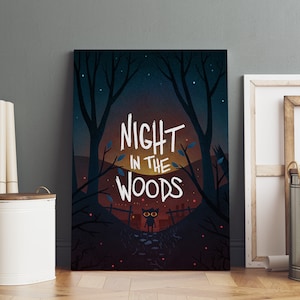 Night in the Woods Poster, Mae Borowski Wall Art, Rolled Canvas Print, Game Poster Gift