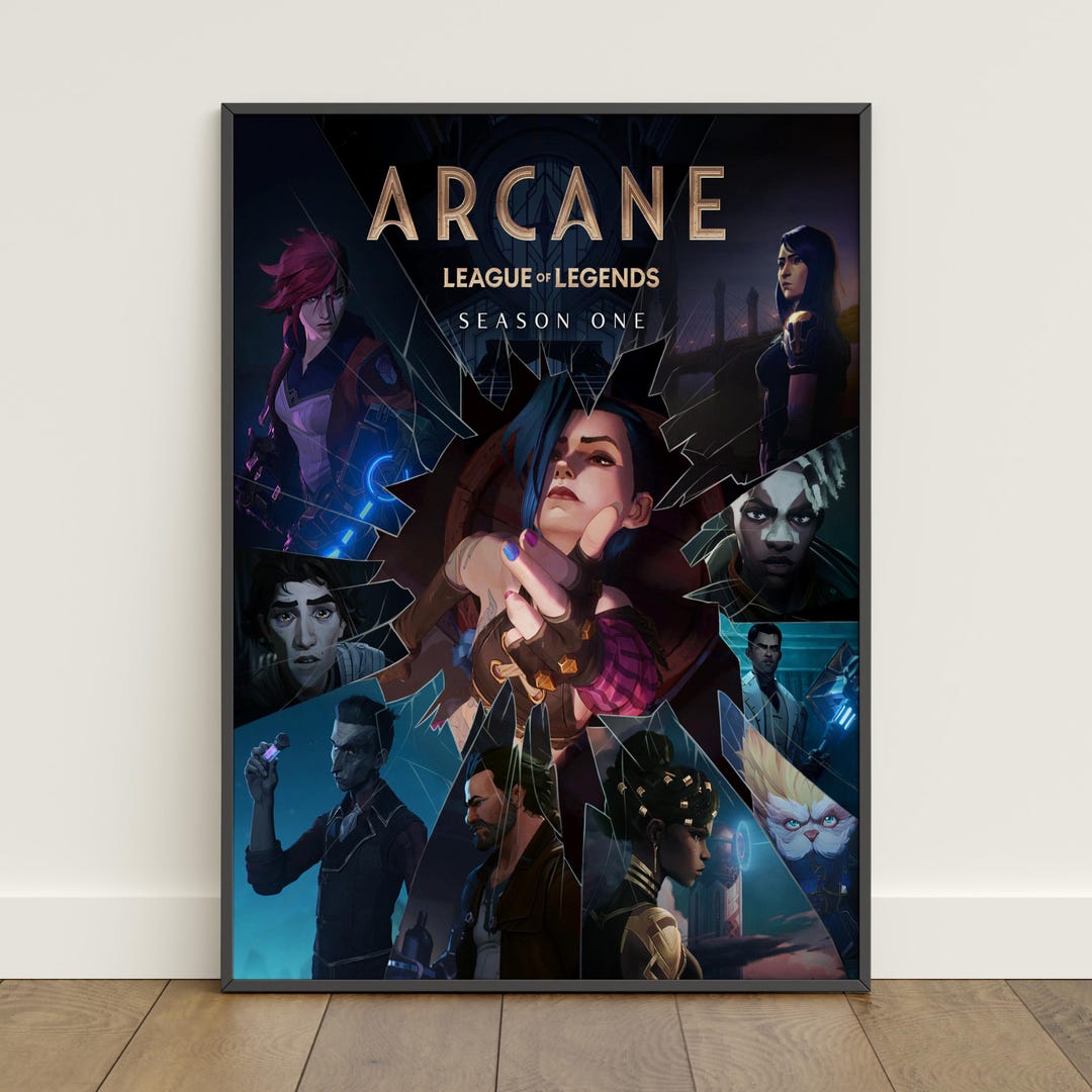 Arcane Poster | Jinx and Ekko Love Wall Art | TV Show Canvas Print #9 ...