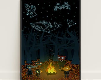 Póster de Night in the Woods / Arte mural de Mae Borowski / Impresión en lienzo del juego