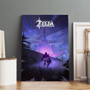 The Legend of Zelda Poster, Breath of the Wild Wall Art, Rolled Canvas Print, Game Poster Gift