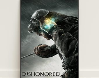 Dishonored-poster | Corvo Attano-muurkunst | Game canvasafdruk