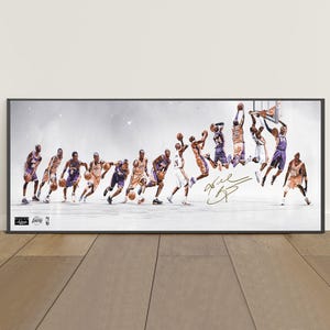 Kobe Bryant Stampa Su Tela Incorniciata – 30x20 Cm, Cornice In Legno Di Pino, Decorazione Murale Per Casa, Pronta Da Appendere