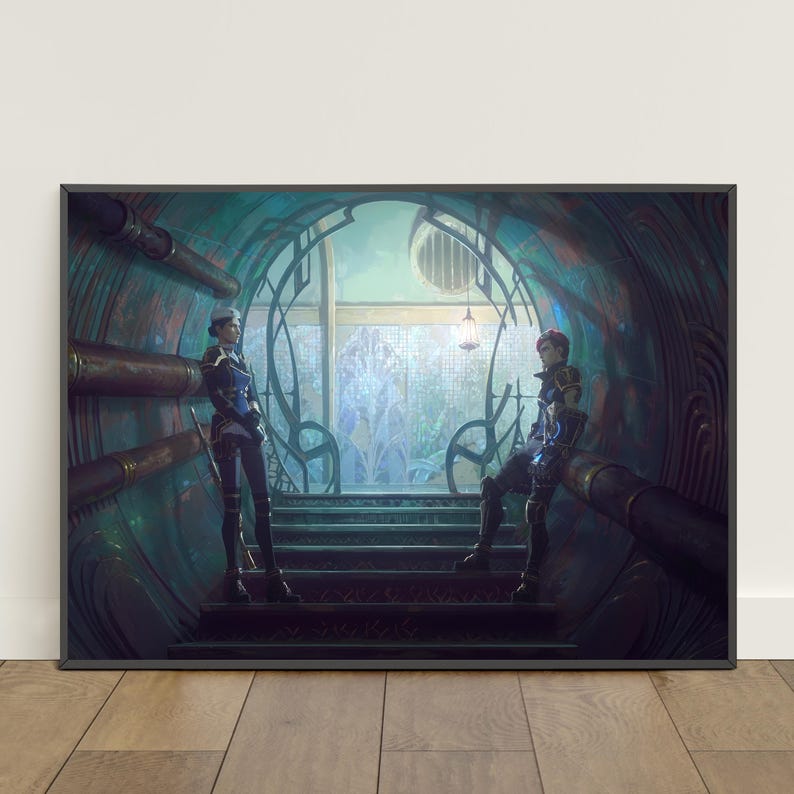 Arcane Poster | Jinx and Ekko Love Wall Art | TV Show Canvas Print #3 ...
