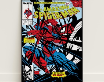 Spiderman Comic Book Covers Poster | Peter Parker Wall Art | Movie Canvas Print
