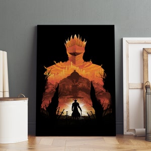 Pôster Dark Souls, Arte de parede Chosen Undead, Impressão em tela premium, Presente para fãs de jogos, Opção de moldura disponível