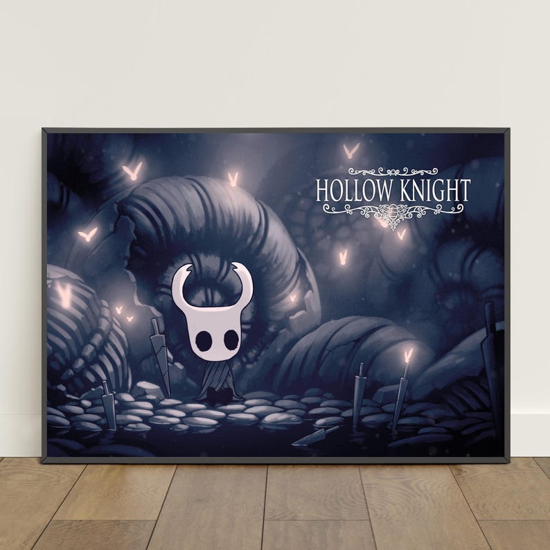 Hollow Knight Poster | Hallownest Wall Art | Game Canvas Print - Etsy ...