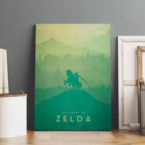 The Legend of Zelda Poster, Breath of the Wild Wall Art, Rolled Canvas Print, Game Poster Gift