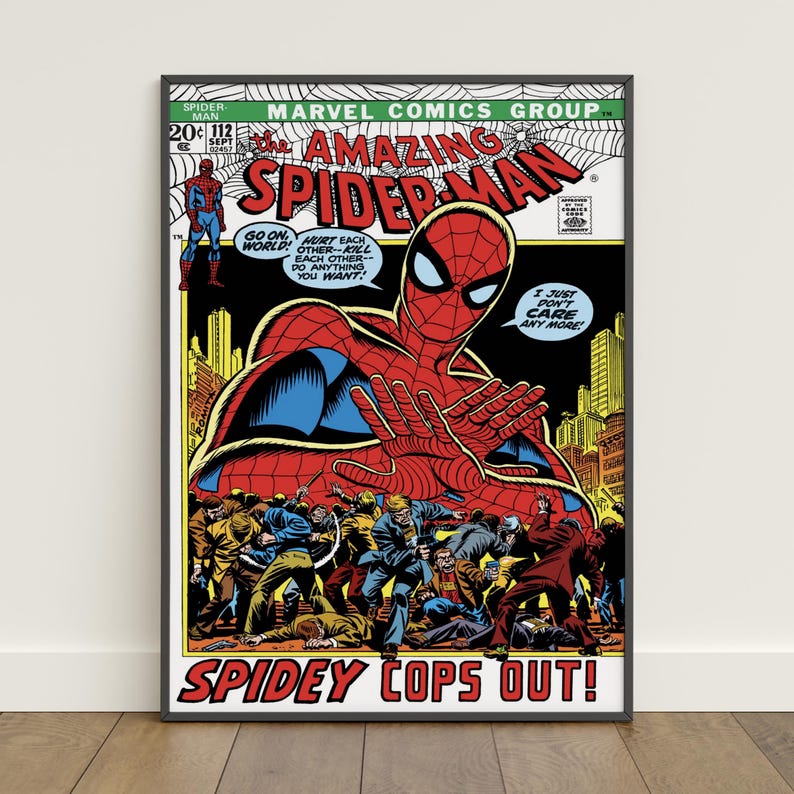 Spiderman Comic Book Covers Poster | Peter Parker Wall Art | Movie ...